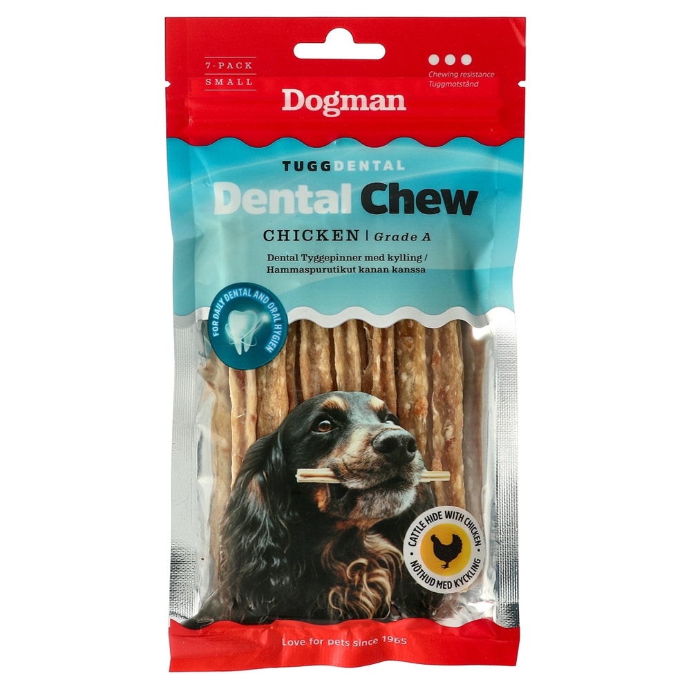 Hondenkauwstick Pak van 7 stuks. Dental Chew Dogman