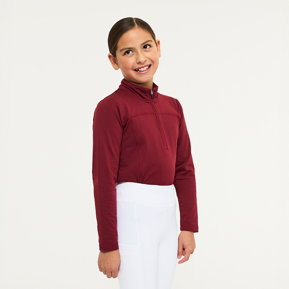 Top van functioneel materiaal Junior Ella half zip CRW®