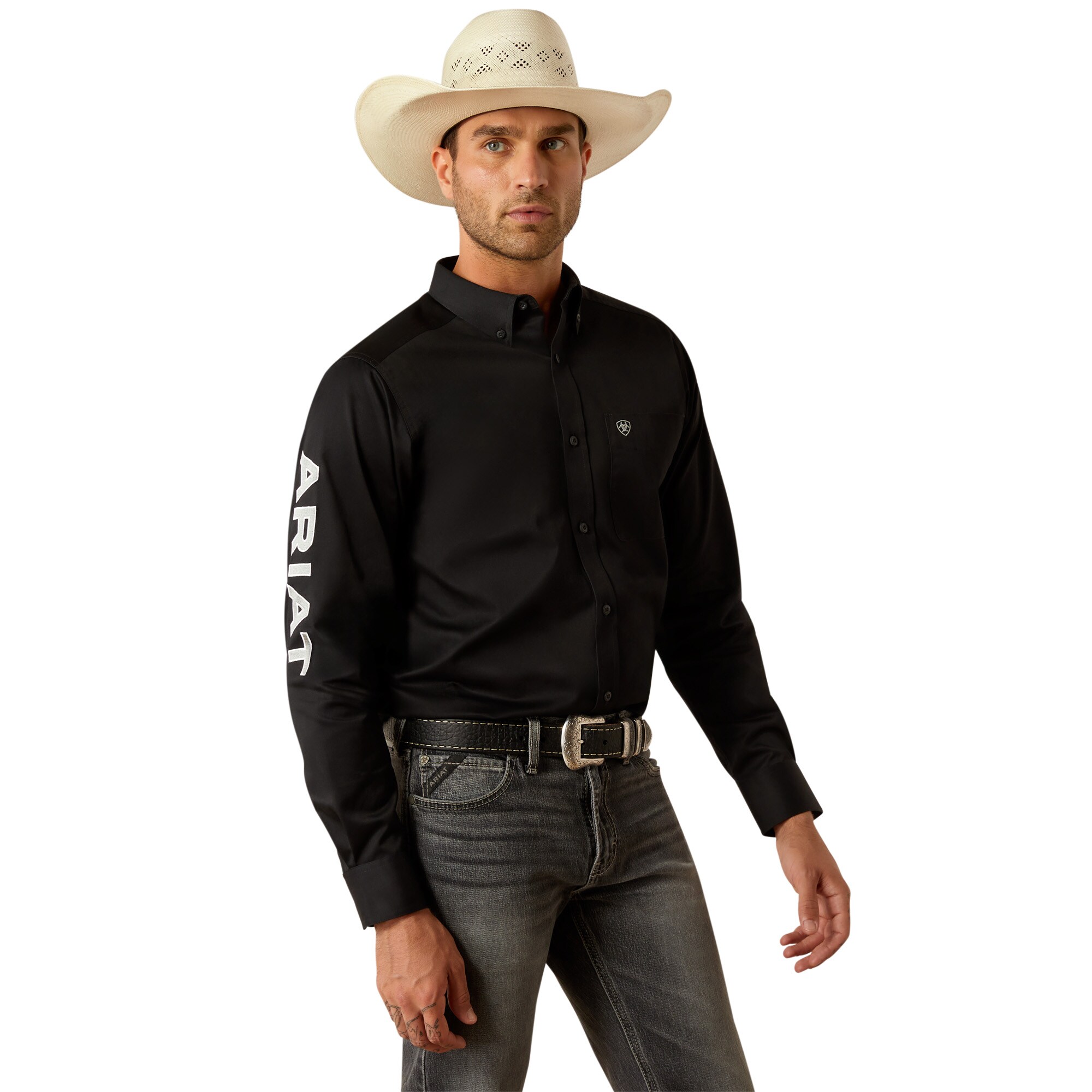 Shirt  Mns Team Logo Twill Fitted ARIAT®