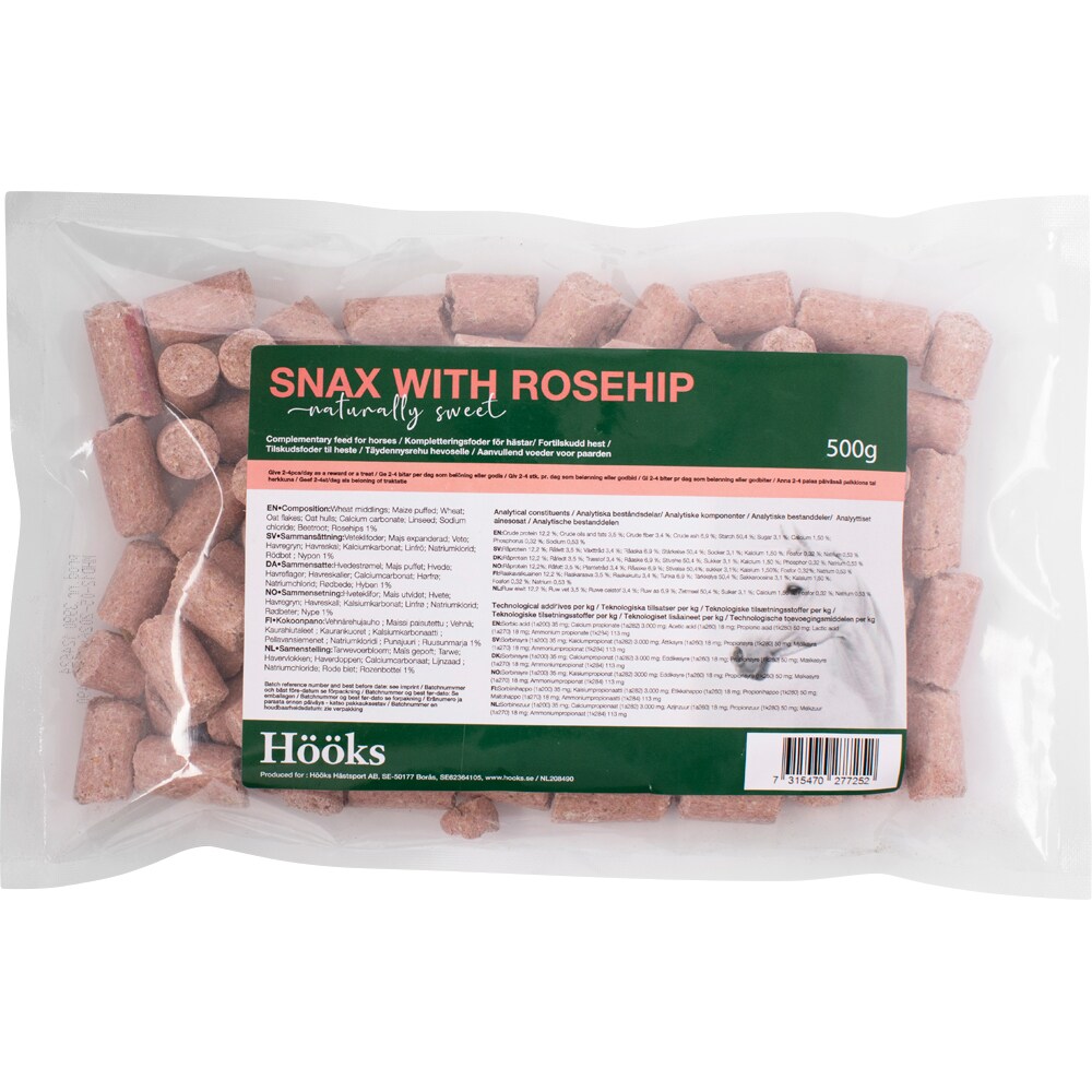 Paardensnacks 500 g Rosehip Snax 500g Hööks