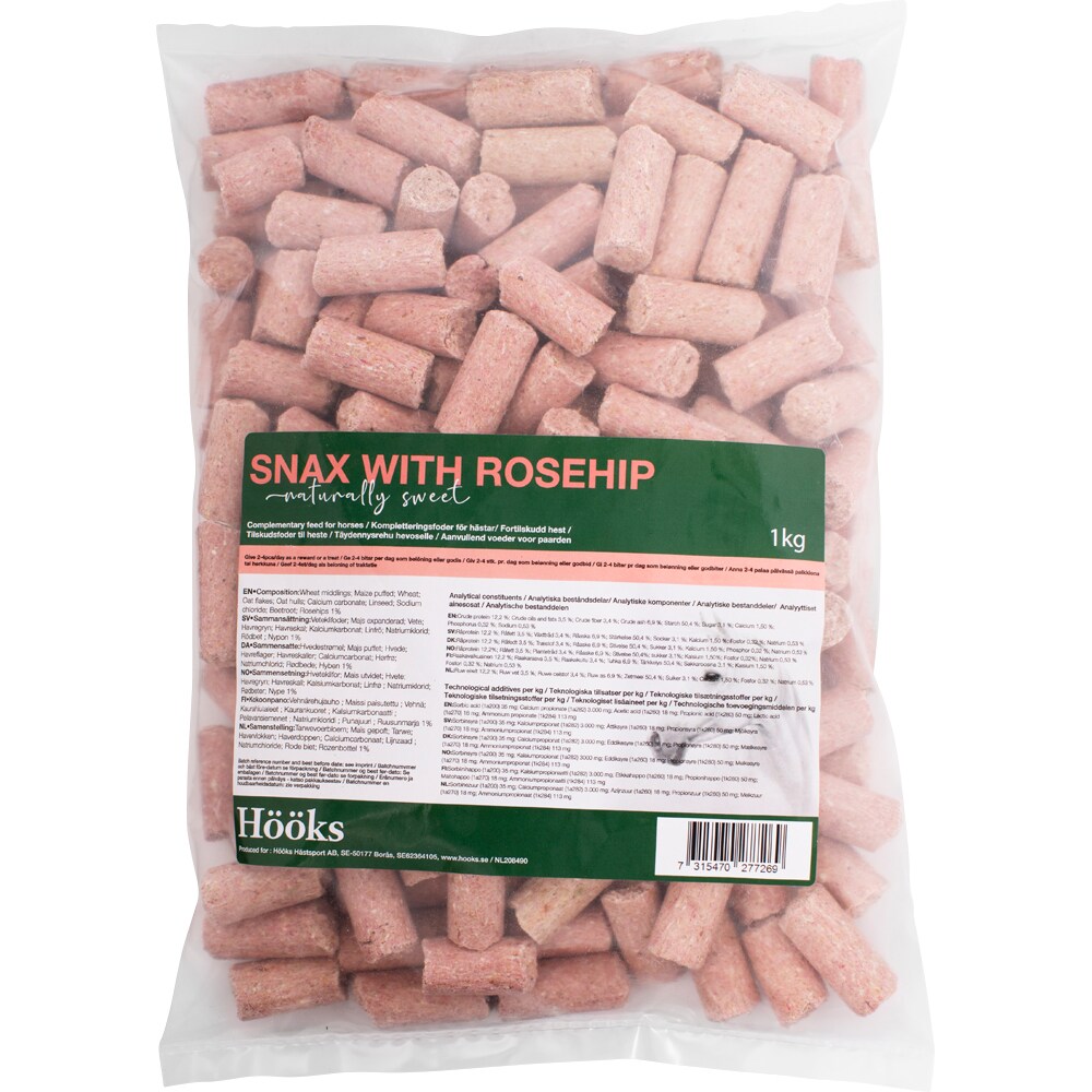 Paardensnacks 1 kg. Rosehip Snax Hööks