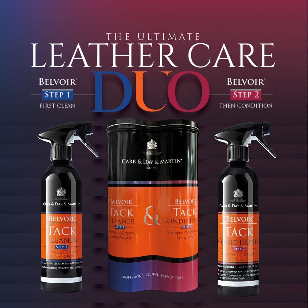 Lederen Combi Pak van 2 stuks. Belvoir Tack Leather Duo 2 x 500ml Carr & Day & Martin